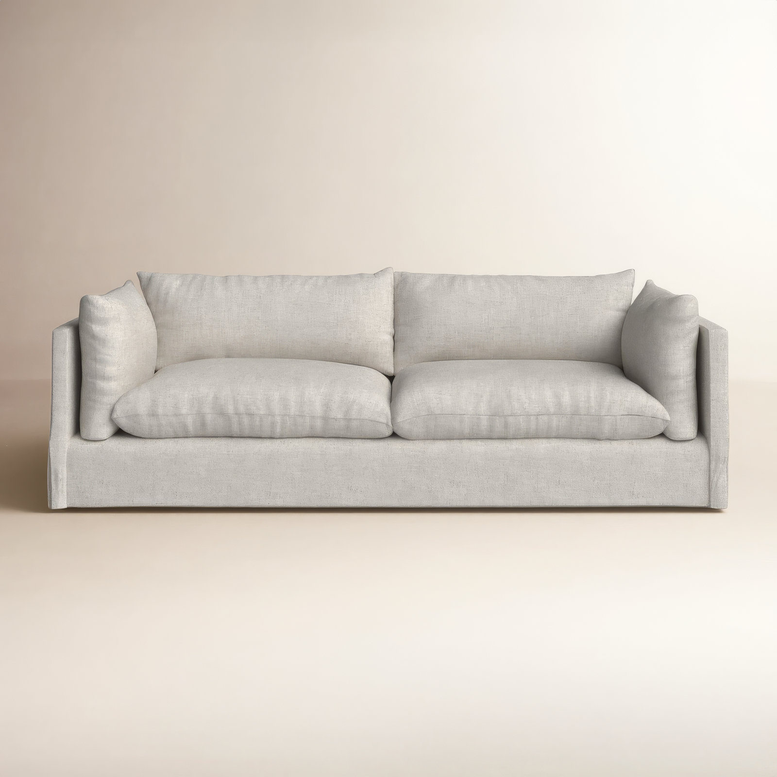 Rafferty 96.5'' Upholstered Sofa, Valley Nimbus Beige Linen, 90.5" W x 40" D x 30" H
