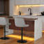 Ensemble de table de salle à manger avec 2 tabourets de bar, table de salle à manger avec éclairage à DEL pour la salle à manger-1382362037-1382361994-1382362038