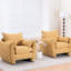 Chaise de salle à manger angulaire jaune avec siège en chenille, vaste espace pour les jambes, idéal pour les cafés, assemblage rapide, conception à angle vif moderne, soutien ergonomique, installation peu encombrante-24354824