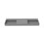 Lavabo de salle de bain mural à surface flottante avec drain dissimulé 72 po Juniper - Gris, sans trou de robinet-1158740704-1158740716