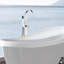 Robinet de baignoire autoportant avec douche à main-129758097