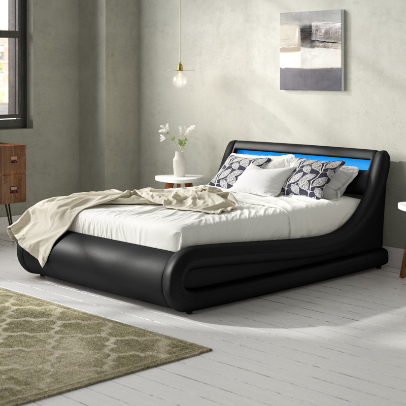 Upholstered Ottoman Storage Bed, White, Double (4'6)