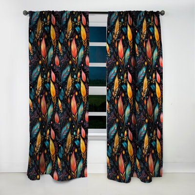Renfield - Rideau Boho - Rideau abstrait en velours occultant - 1 panneau