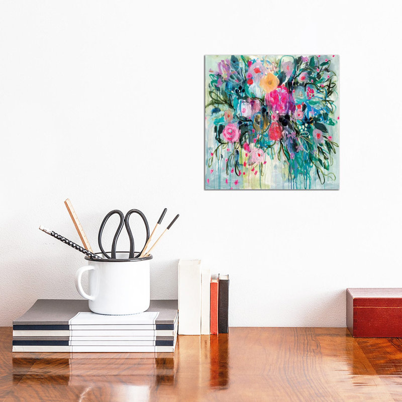 Born Botanical by Carrie Schmitt - Wrapped Canvas Painting, 30.48 cm H x 30.48 cm W