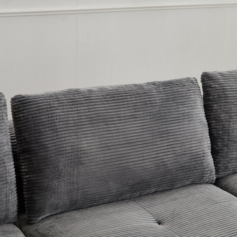 Canapé modulaire modulaire pour causeuse 2 places, Gris