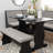 Bagwell Black Grey Upholstered Nook Set-16595997