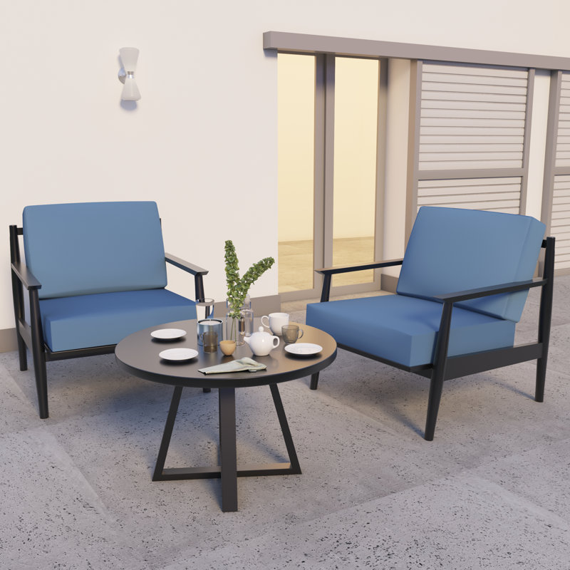 Outdoor 5" Seat / Back Cushion With Highly Durable Cover Rite Fabric, Blue