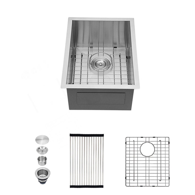 15 Inch Undermount Sink - 15"X20"X9" Undermount Stainless Steel Kitchen Sink 16 Gauge 9 Inch Deep Single Bowl Kitchen Sink Basin