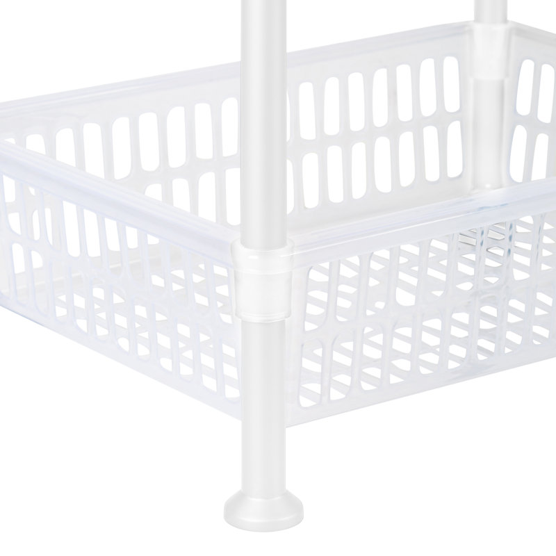 Edder 15.55'' W Plastic Shelving Unit, White