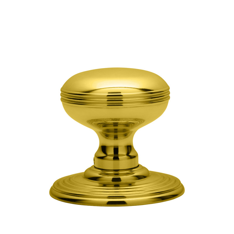 Mila Double Dummy Door Knob, Polished Brass