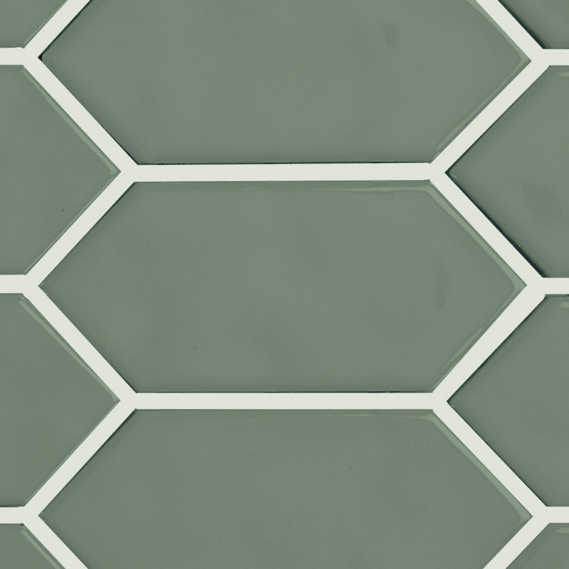 Daltile Mythology 2" x 5" Ceramic Picket Mosaic in Glossy Chronos (12 PC per Carton) (8.76 SQFT per Carton), Chronos