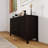 Wood Storage Sideboard With Three-Dimensional Relief Striping Doors,47'',Adjustable Shelves And Drawers,Modern Minimalist Style-1908180155