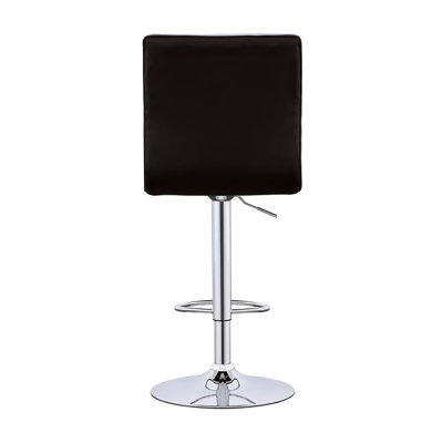 De 2 tabourets de bar modernes - similicuir noir, accents, siège texturé réglable (paire) gaufré, polyvalent pour différents environnements