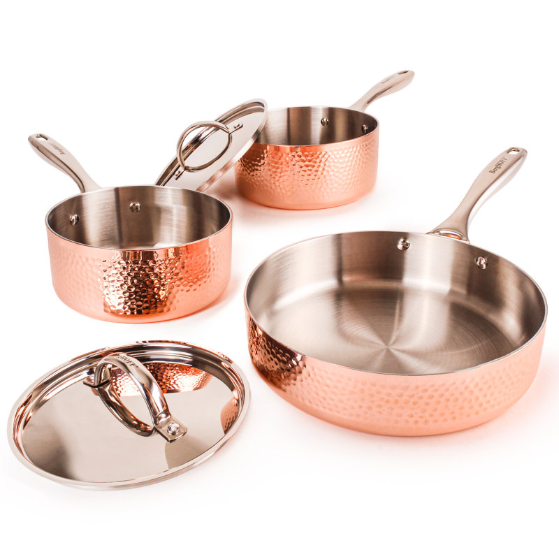 BergHOFF Copper Tri-Ply 5Pc Starter Set, Hammered
