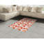 Tapis décoratif orange à haute densité de fibres longues en polyester-42031384