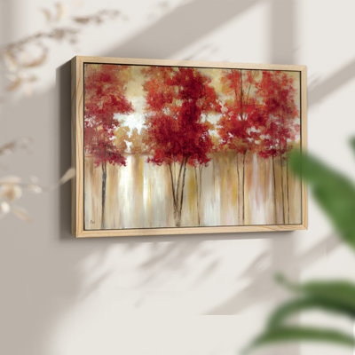 Red Trees -Framed Print - Restickable