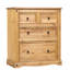 Deaver 4 Drawer Large Chest of Drawers, Antique Wax Finish, Corona Design.