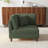 Upholstered Green Corduroy Armchair with Pillow Back, One Arm Single Chair Module Part For Sectional Sofa-366801739