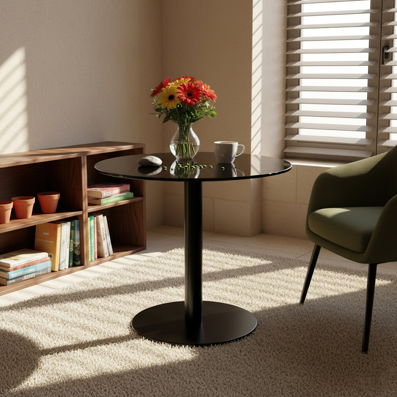 Remplacement de dessus de table rond en verre trempé de 20 po pour tables d'appoint