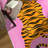 Tayviona Tigris Animal Print Machine Washable Pink / Yellow / Black Indoor Area Rug with Non-Slip Backing-2052011159