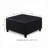 Ottoman, Large Square Storage with Button Tufting &amp; Wooden Legs – Living Room/Bedroom/Home Office | Black | Wood