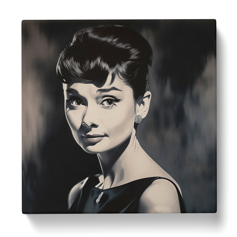 Audrey Hepburn Airbrush - Wrapped Canvas, 50cm H x 50cm W x 3cm D