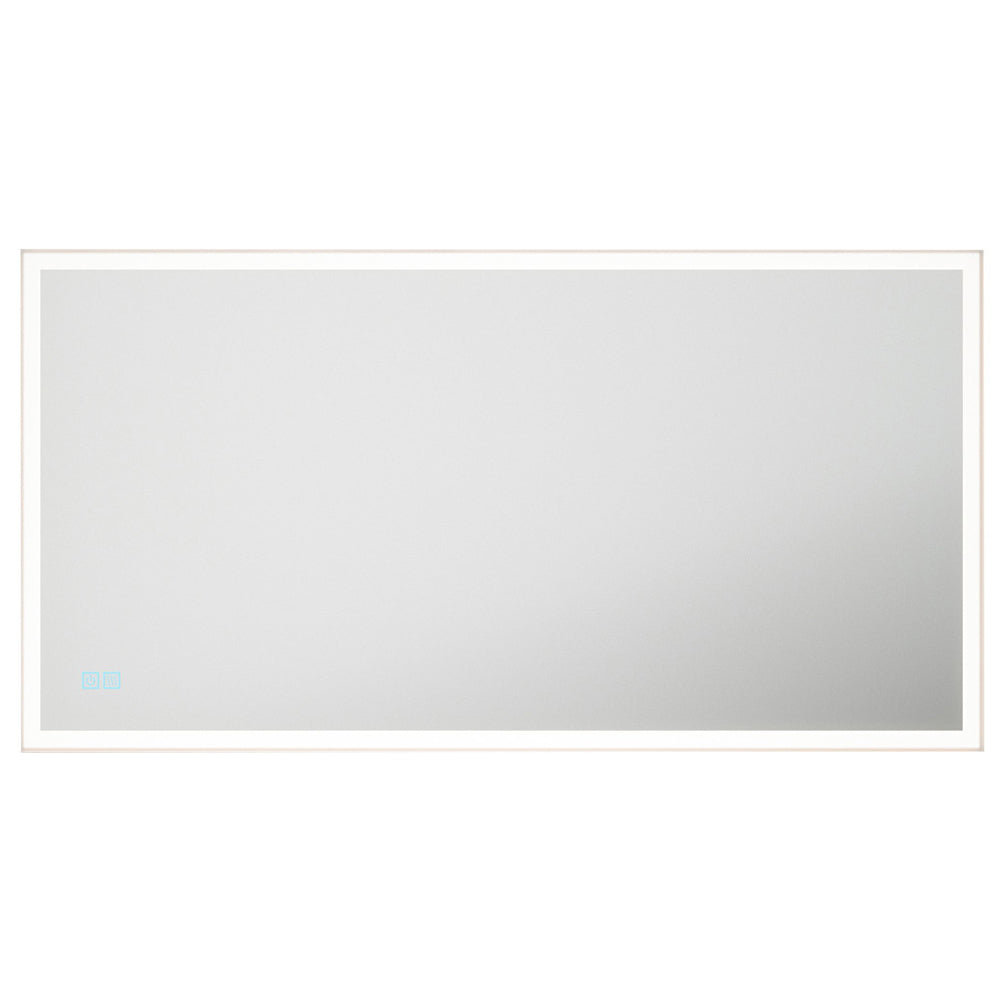 600 x 1150mm IP44 LED Bathroom Mirror & Demister - Tunable White Diffused Border