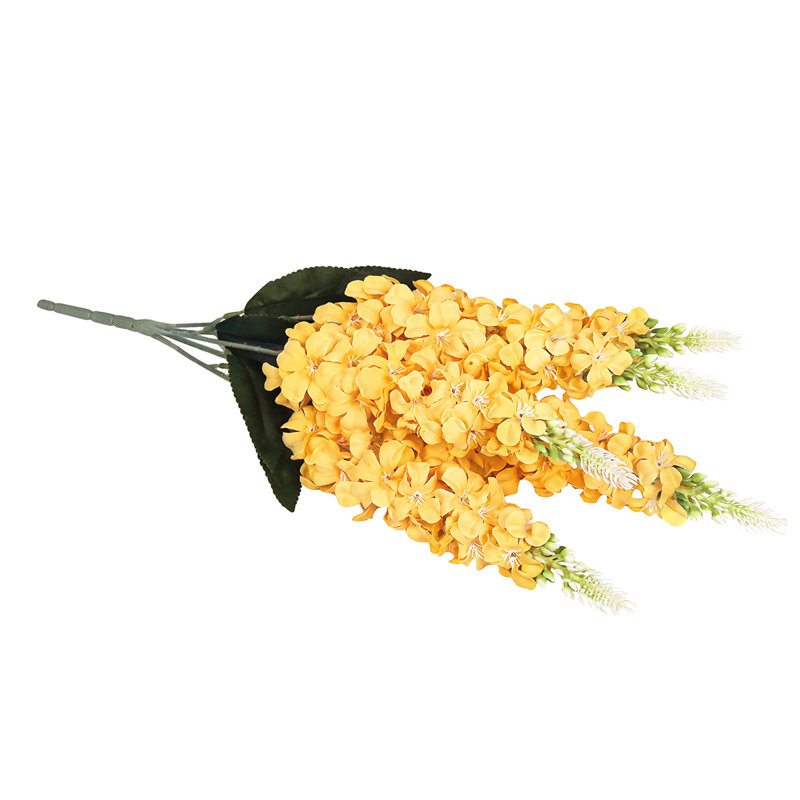 Bouquet de tiges de fleurs artificielles, Jaune