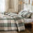 Cotton Duvet Cover With Check Pattern – Soft, Lightweight, Naturally Wrinkled, Cozy Bedroom Comfort-122815341