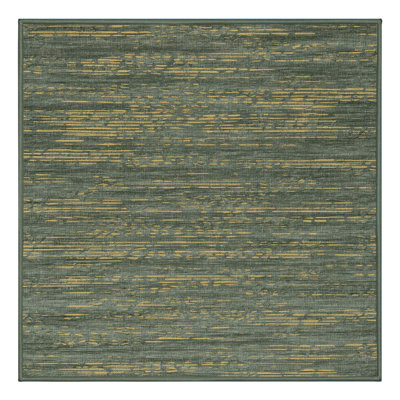 Tapis abstrait vert lavable à la machine