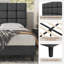 Size Modern Upholstered Bed Frame with Adjustable Square Tufted Headboard-99170190-93363910