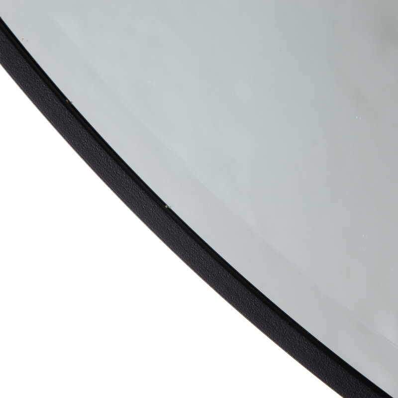 Lillianna Metal Flat Wall Mirror, Black, 60cm H x 60cm W