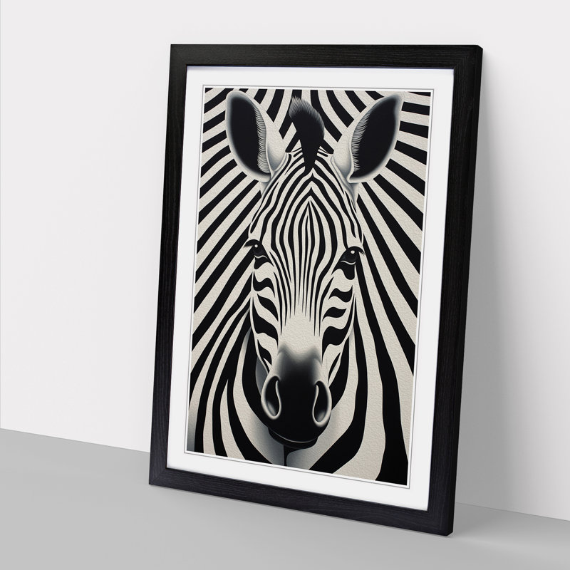 Single Picture Frame Print on Wood, Black Framed, 46cm H x 34cm W