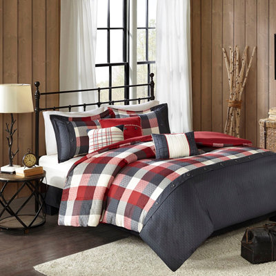 Queen Size Herringbone Duvet Cover With Bold Decorative Pillows Full/Queen Soft Textured