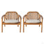Fauteuil club avec coussin, ensemble de 2