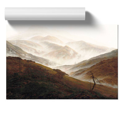 Mountain Landscape With Mist by Caspar David Friedrich - No Frame Print