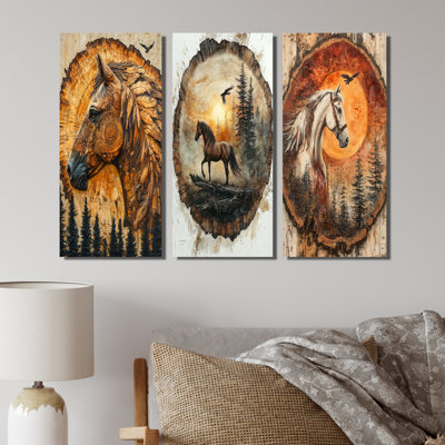 Native Horse Warrior Chief I - Horse Animal Wall Decor Wall Art Collection