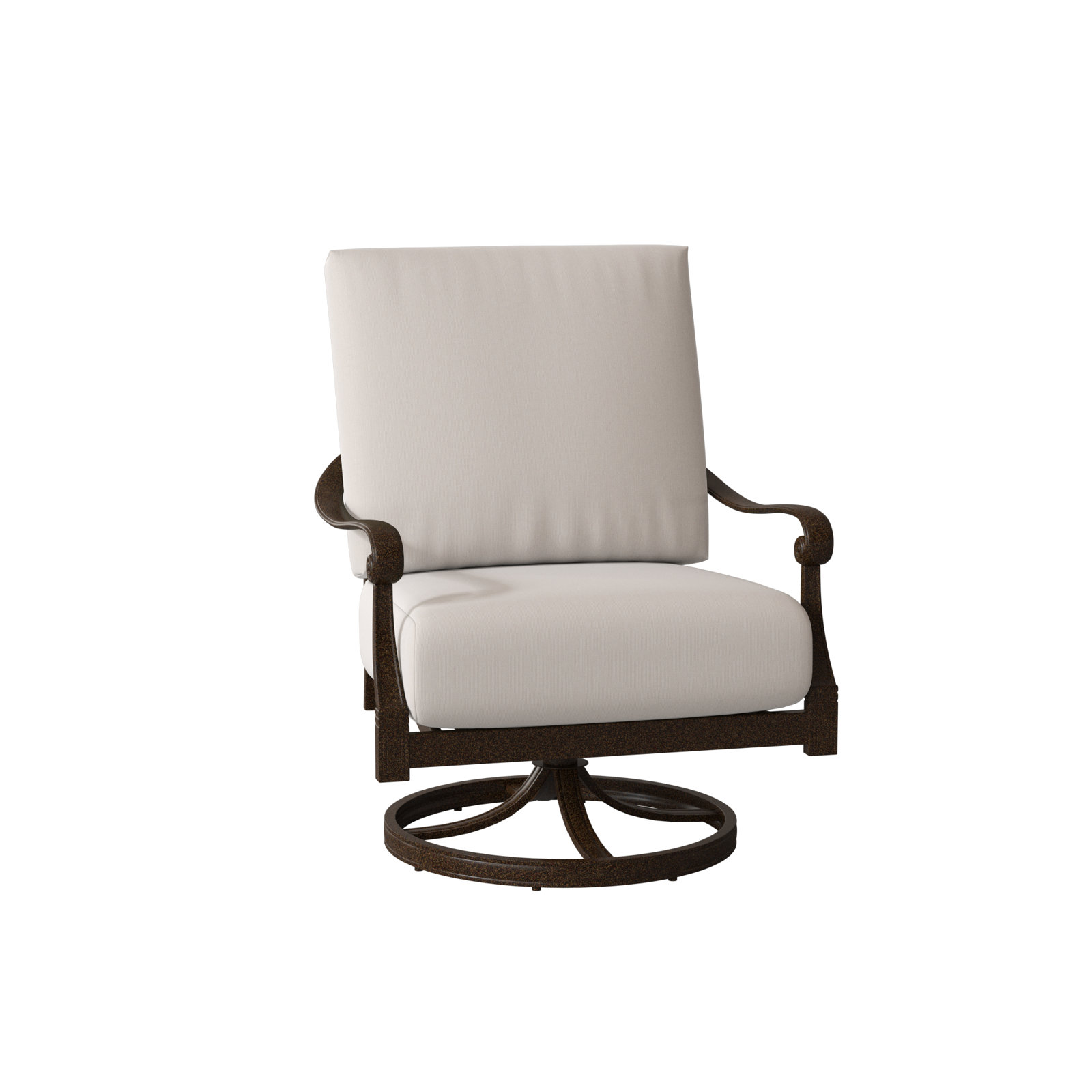 Wiltshire Outdoor Chair with Sunbrella® Cushions, Chestnut Brown, Canvas Bird's Eye Sunbrella® Canvas
