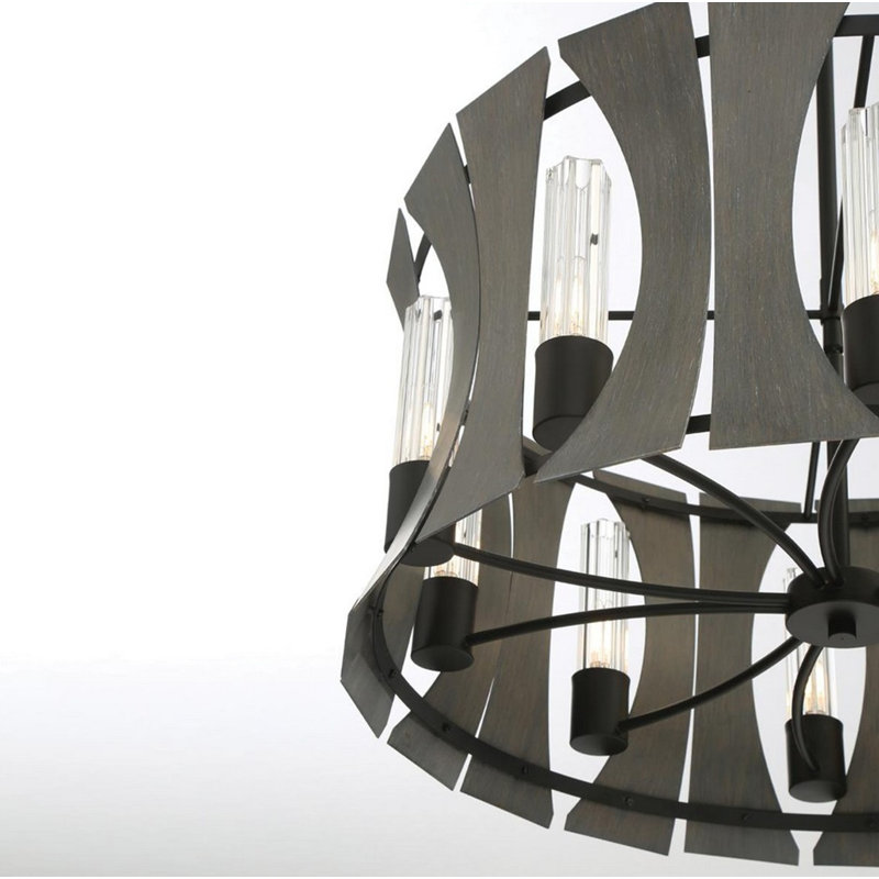 Lustre tambour unique à 10 lumières Pennino