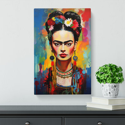 Frida Kahlo Abstract - Wrapped Canvas Print