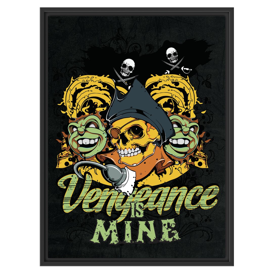 Gerahmtes Wandbild Pirates Vengeance schwarz