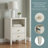 Winston 2-Drawer Nightstand with Open Shelf, Brushed Gold Knobs, Fluted Tapered Legs, No Assembly Required-1175544209