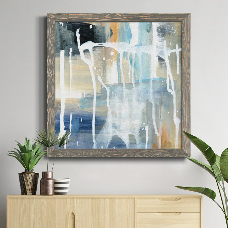 Island Succulent - Peinture sur toile encadrée, Cadre gris, H 31,5 po x l 31,5 po x P 1,5 po