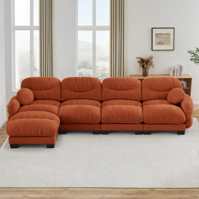 Canapé modulaire en tissu chenille