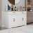 Cabinets, 47.95" Farmhouse Off-White Storage Sideboard with 2 Drawers &amp; 4 Doors for Dining Living Room | MDF | Kitchen