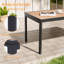 Table basse rectangulaire de patio, table de bout d'extérieur toutes saisons avec structure thermolaquée, petite table d'extérieur pour terrasse avec jardin et terrasse-1585926343-1585926336