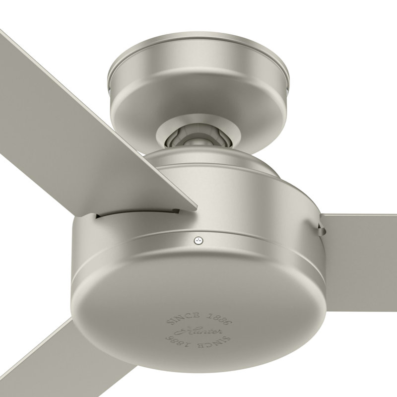 Ventilateur de plafond standard à 3 pales avec commande murale Presto, Nickel