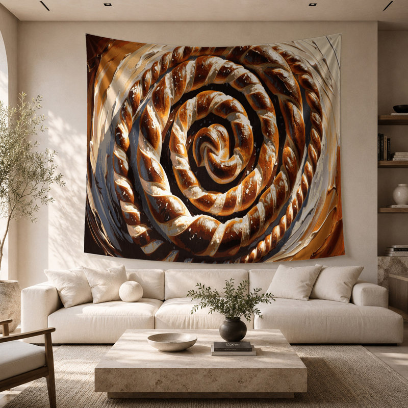 Tapisserie murale Desserts Pretzels, 68 po x 80 po