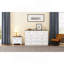 Commode pour lit escamotable en pin massif avec station de charge et grand tiroir de rangement pour bureau à domicile ou petite pièce, grand, blanc et noyer-334765407