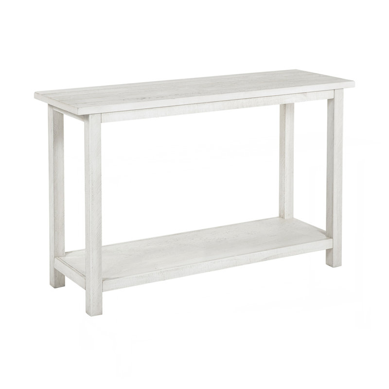 Console de canapé en bois, blanc, Blanc